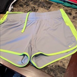 Nike grey and neon shorts